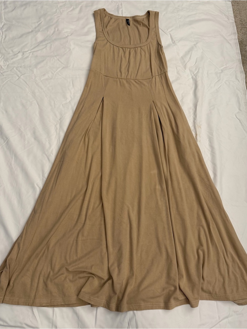 Women's Flared Maxi Skirt - Beige